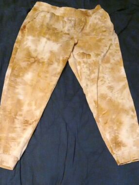 Golden Tie-Dye Jogger Pants